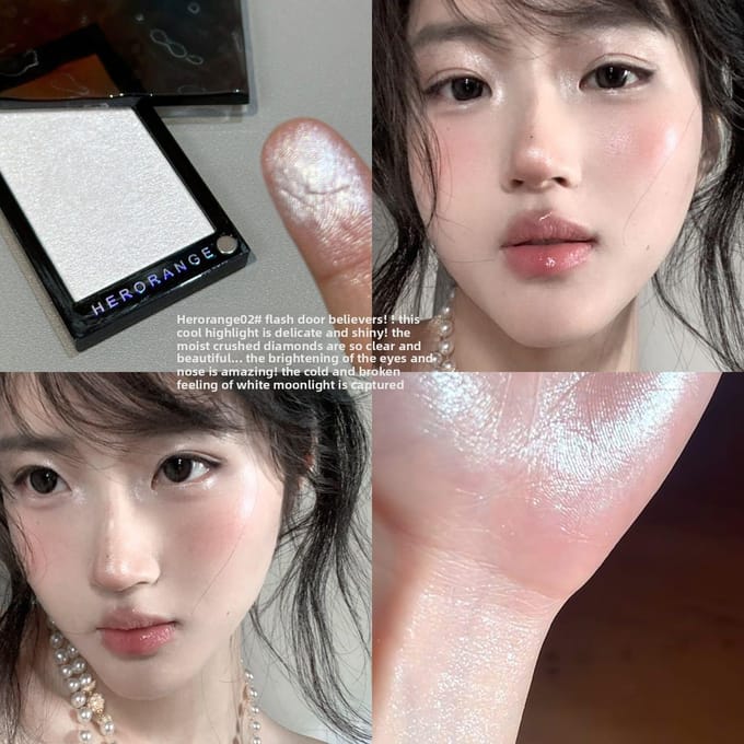 Highlight poeder parelmoer fijn glinsterend natuurlijke oplichtende make-up highlight