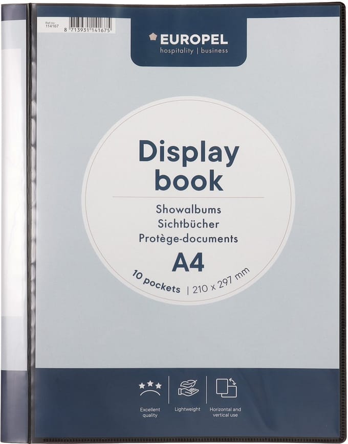 Europel Showalbum Frontview A4 10 Tassen Zwart