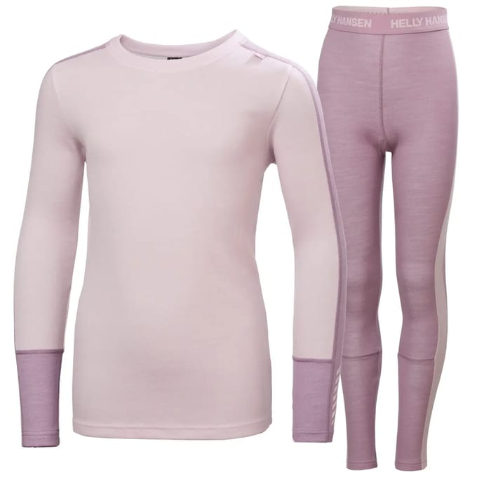 Helly Hansen Lifa Merino Midweight Lange Mouwen Basislaagset Roze 11 Years Kinderen