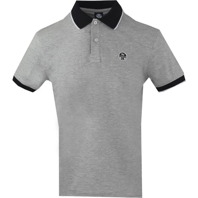 North Sails Contrast Collar Grey Polo