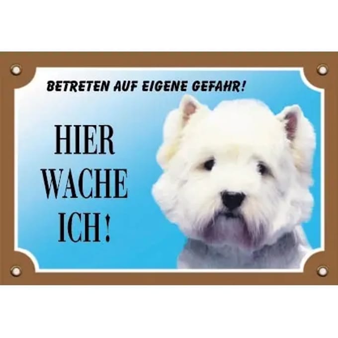 Hond aanwijsbord Nobby Pet West Highland Terrier