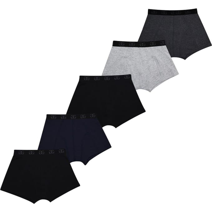 Giorgio Jongens Boxer Shorts (Verpakking van 5) (Kern Zwart)