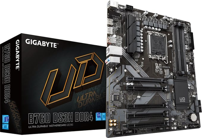 GIGABYTE B760 DS3H DDR4 Moederbord - Intel B760 - Intel LGA1700 - DDR4 RAM - ATX