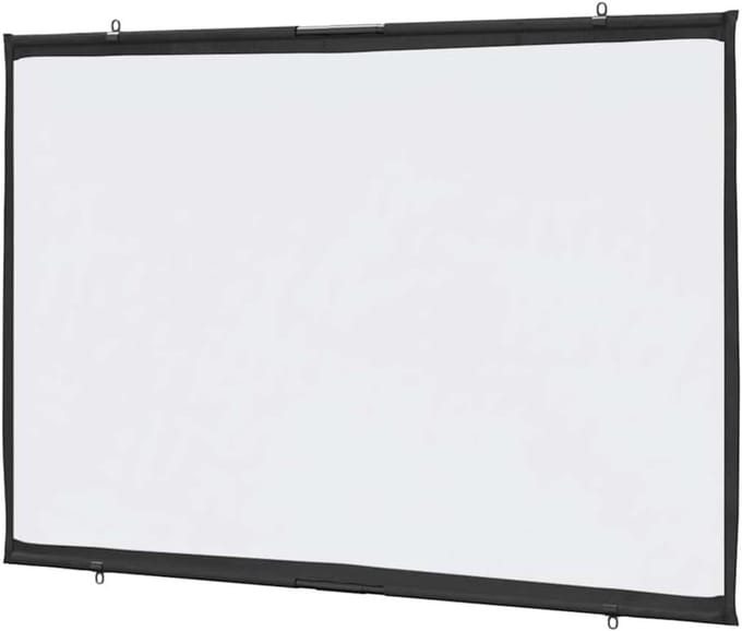 Projectiescherm Wandmontage - Scherm Projector - Thuisbioscoop Presentaties - Matte Lichtverspreiding - 133 x 75 cm - Wit