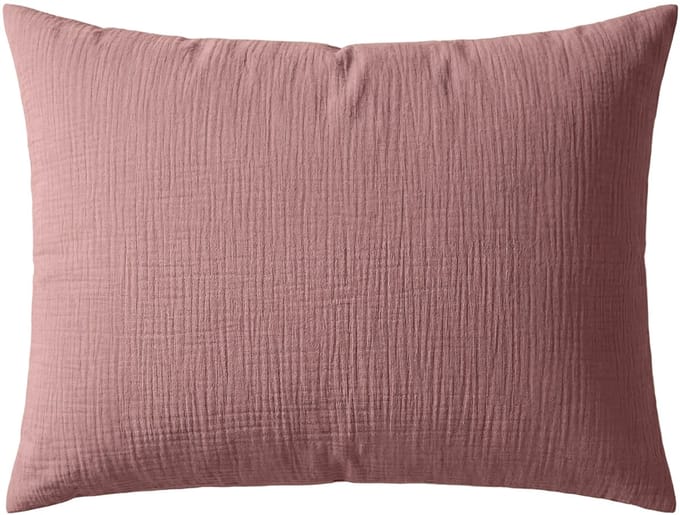 Zelesta Deluxe Katoen Mousseline Kussensloop Set Van 2 - Oudroze 80x80cm