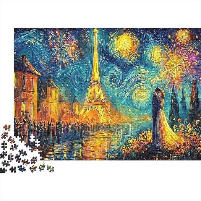 Puzzeltoren - Legpuzzel - Ontspanning thuis - Gerecycled karton - 1000 stukjes - Stijl-8