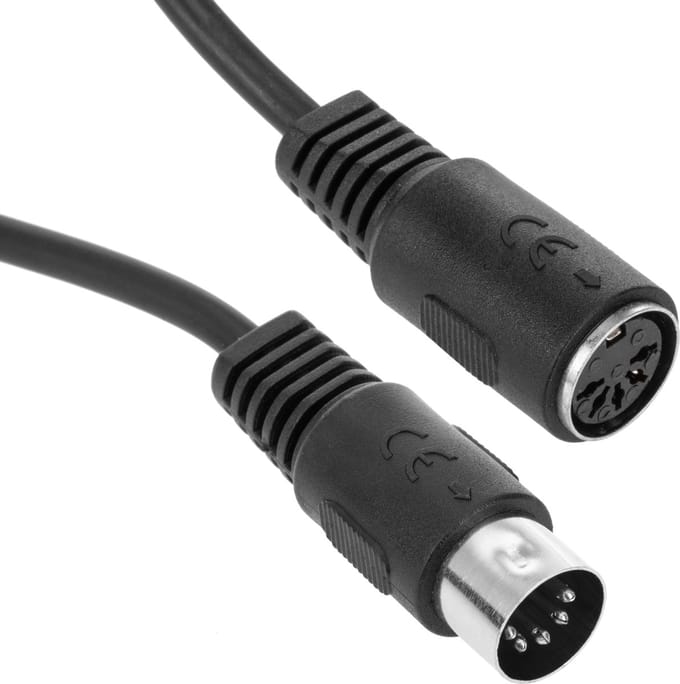 BeMatik - MIDI kabel 5-pinsmale naar vrouw 1 m