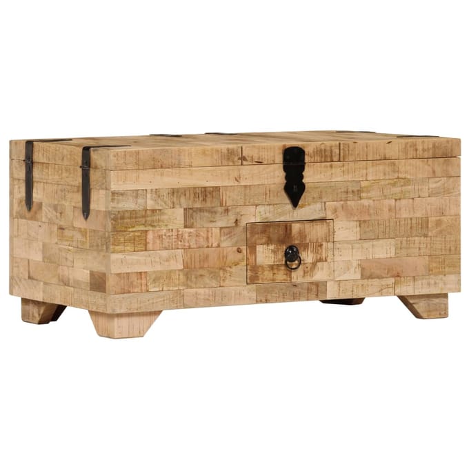 vidaXL - Salontafel - 80x40x35 - cm - massief - mangohout