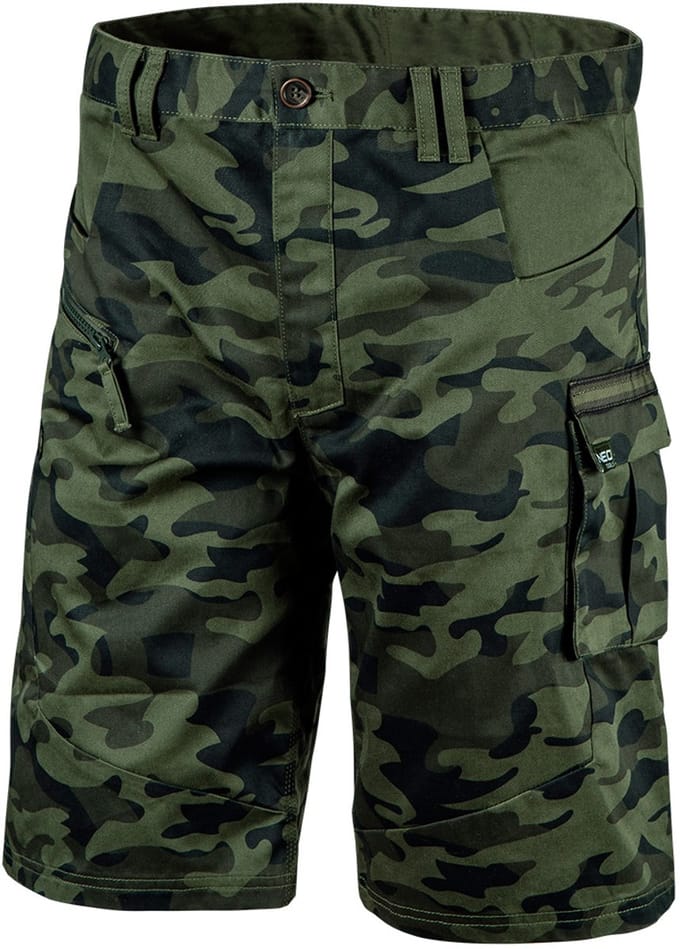 NEO Camo Serie - Werkshort - Uniek Camouflagepatroon - Multifunctionele Zak - Elastische Taille