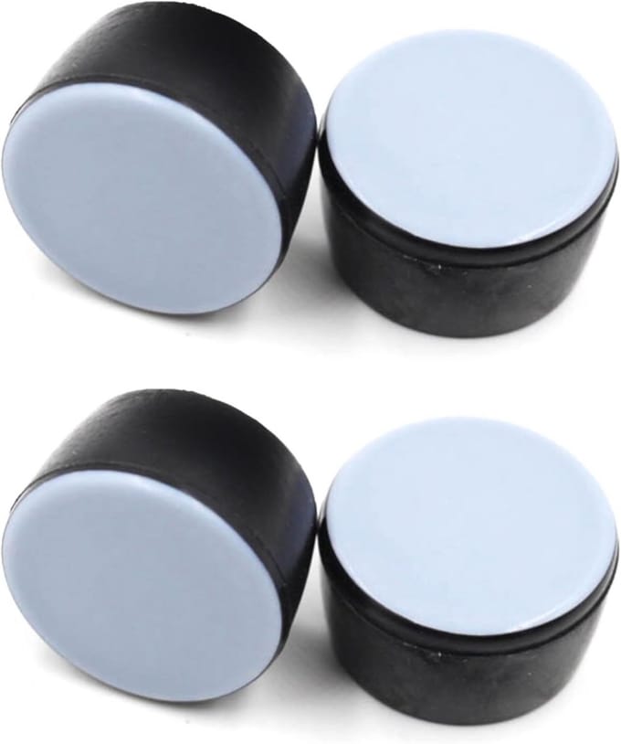 Stoeldoppen rond met PTFE glijvlak - 25 mm - 4 stuks