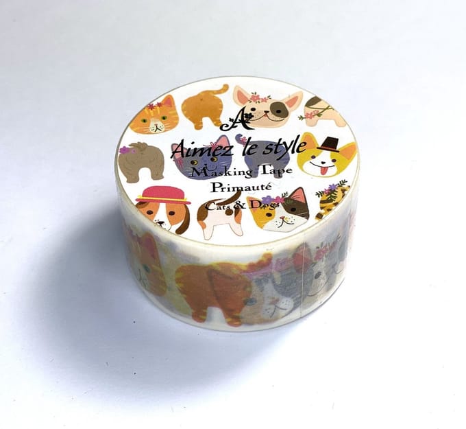 Washi tape - Cats & Dogs - 28mm