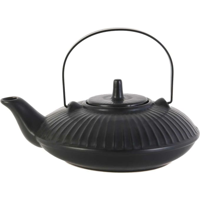HowHomely Zenkai - Theepot - Ceramic - 600 ml - Zwart