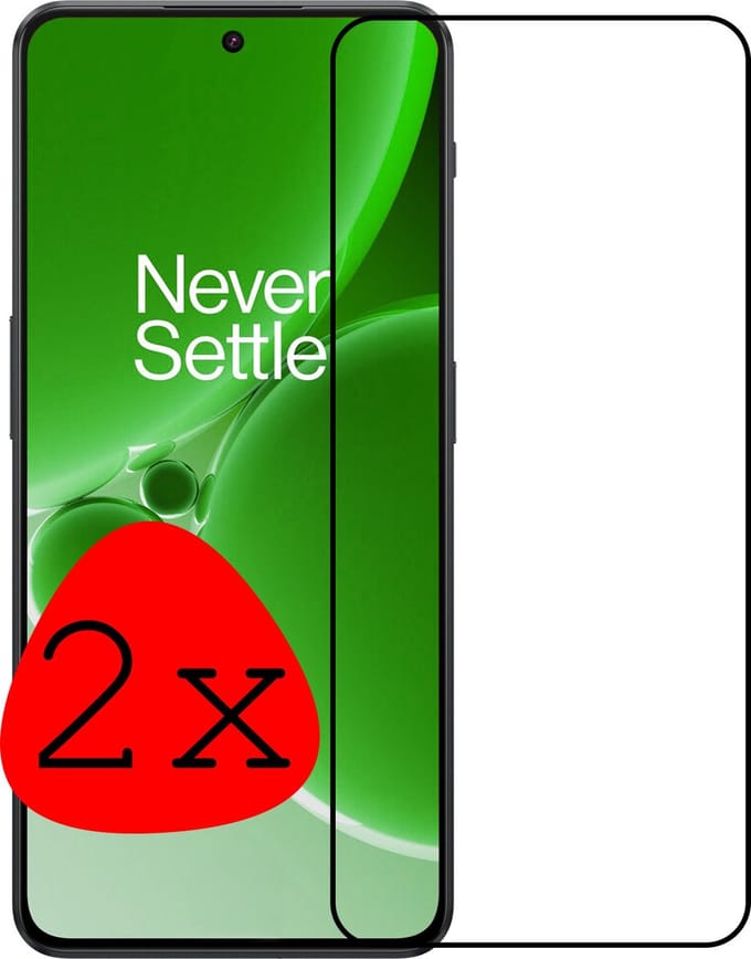 Screenprotector - 2 Stuks Geschikt voor OnePlus Nord 3 - Full Cover - Beschermglas - Gehard Glas - Tempered Glass - Screen Protector