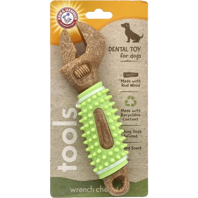 Arm & Hammer, tandheelkundig speeltje voor honden, steeksleutel, 1 speeltje beige