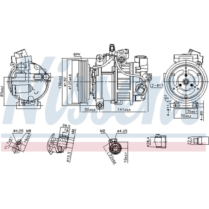 Compressor airconditioning NISSENS 890921