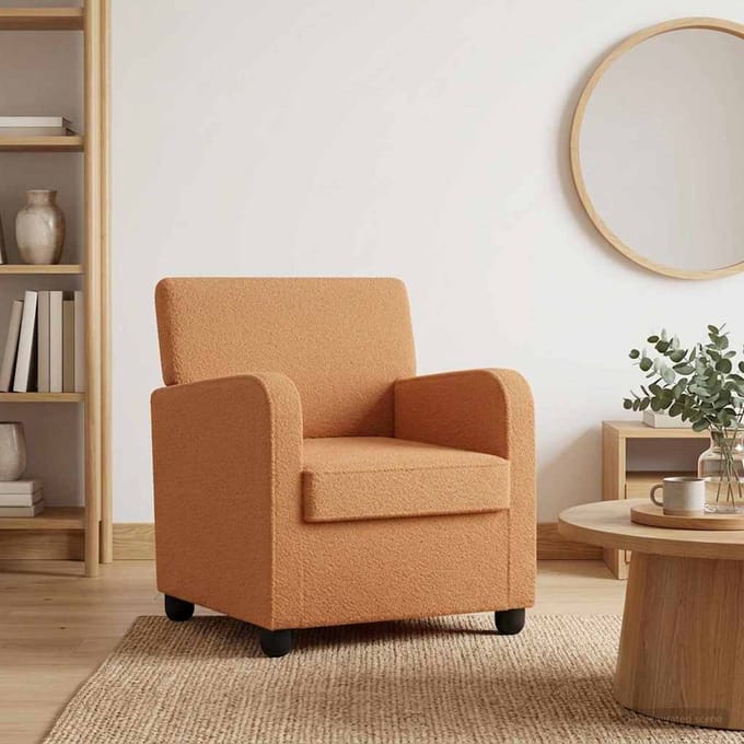 vidaXL - Fauteuil - Beige - Imitatie - lamswol