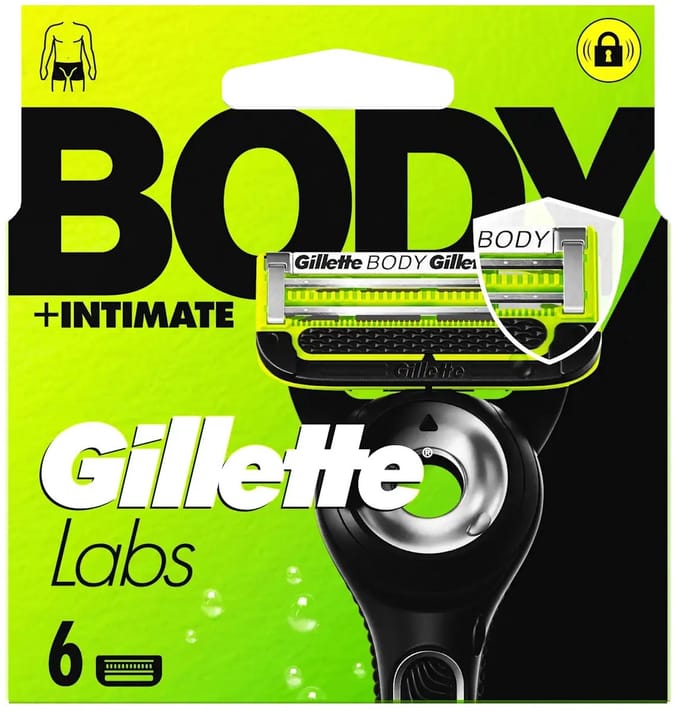 Gillette - Labs Body en Intimate Scheermesjes 6-pack