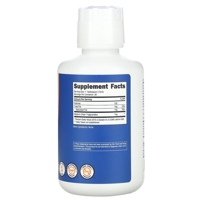 Nutricost, MCT-olie, ongeflavoreerd, 473 ml (473 ml)