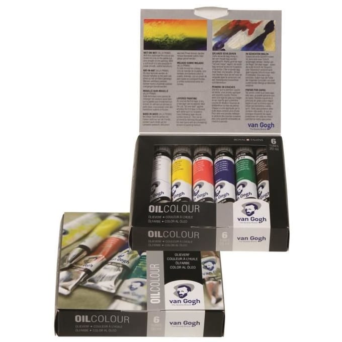 Van Gogh Olieverf starterset met 6 kleuren in tubes van 20 ml