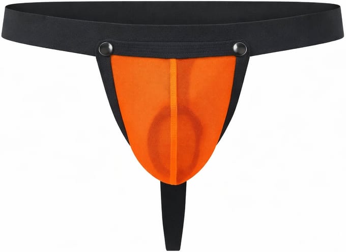 MODUS VIVENDI C-Ring Pleasure Thong Orange - MAAT S - Erotisch Heren Ondergoed - String voor Man - Sexy mannen String