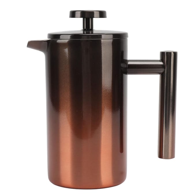 Cafetière à piston Théière avec Filtre Double Couche Acier Inoxydable 304 Rampe Dégradée pour Type 1 black
