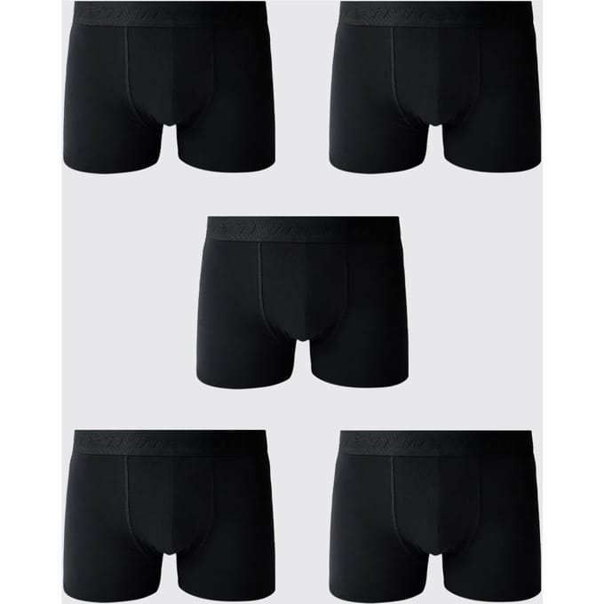 5-pack Zwarte Heren Sport Boxershorts | Black | Size Small