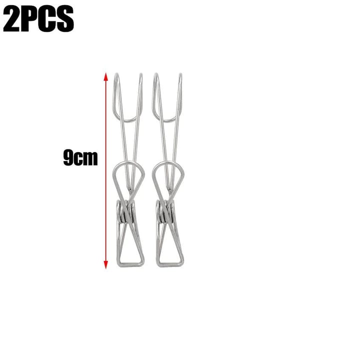 Lot de 1 à 10 pinces multifonctions en acier inoxydable pour linge, pinces à linge, pinces à linge, pinces d'étanchéité, crochets ménagers