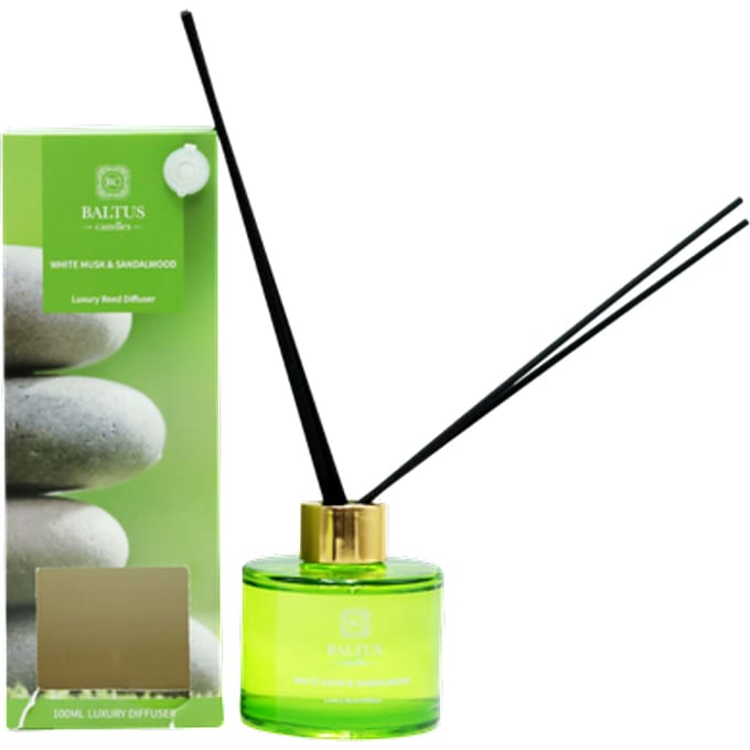 Baltus White Musk & Sandalwood Geurstokjes Diffuser – 100 ml