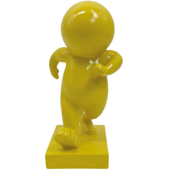 Present Time Ornament Amigo Walking Medium - Goudgeel - 10.5x9.8x20cm - Modern - Kunststof