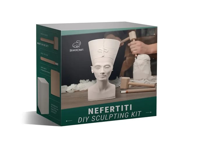 Beavercraft Nefertiti DIY Beeldhouwkit Creatieve Gipsbeeld Set