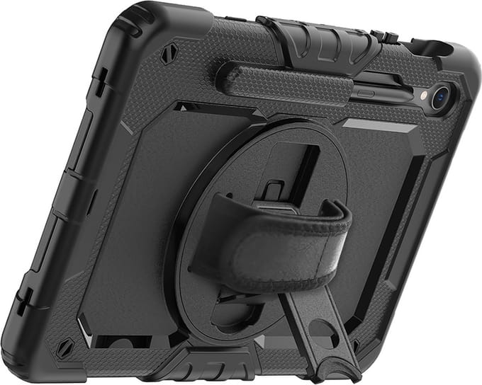 Just in Case tablet Hoes geschikt voor Samsung Galaxy Tab S10 Plus / Tab S9 FE Plus / Tab S9 Plus - Shockproof Case met Screenprotector - Zwart