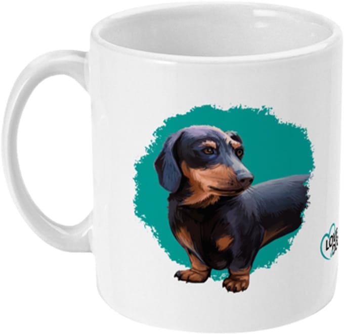 Mok Love Dogs Dachshund - Teckel, 325ml