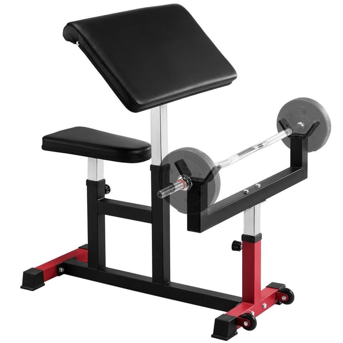 Preacher Curl Bank Verstelbaar Home Gym Biceps Machine Barbell Apparatuur