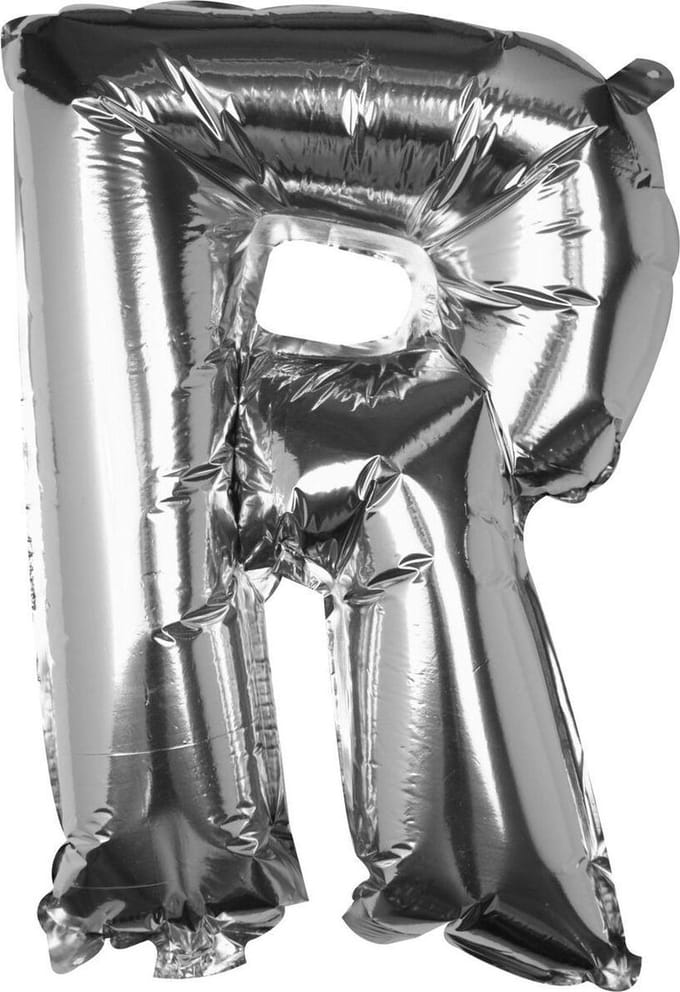 Ginger Ray Pick & Mix - Folieballon letter R - zilver