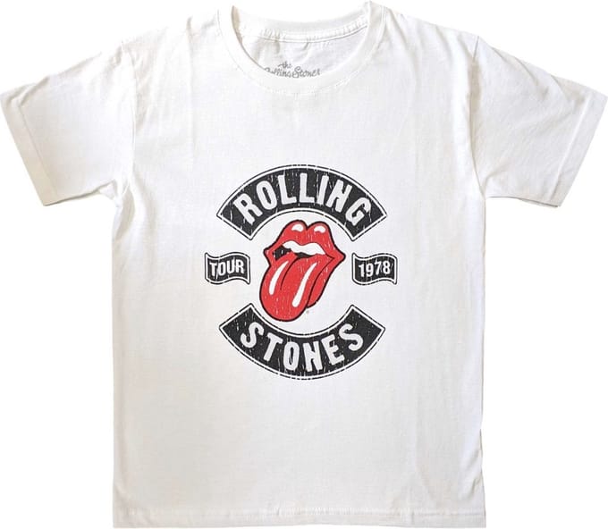 The Rolling Stones - US Tour 1978 Kinder T-shirt - Kids tm 8 jaar - Wit