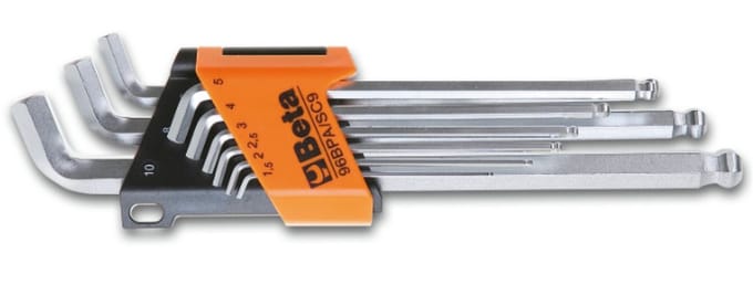 Inbussleutelset Beta Tools 96BPA/SC9 met kogelkop 110° (9-delig)