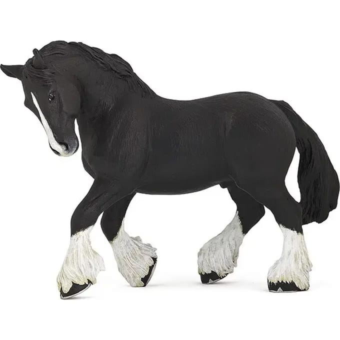 Speelfiguur - Paard - Shire hengst - Zwart
