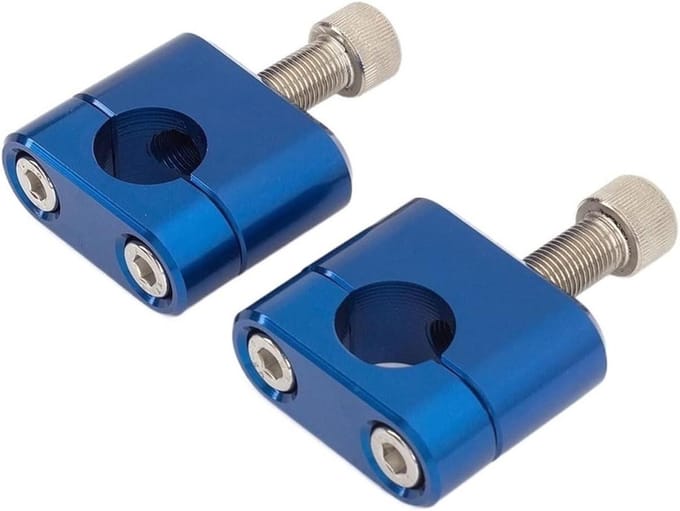 Motorfiets Stuur Mount - Klem Adapter - Motor Rit Optimalisatie - Robuuste Bevestiging - 22mm - Blauw