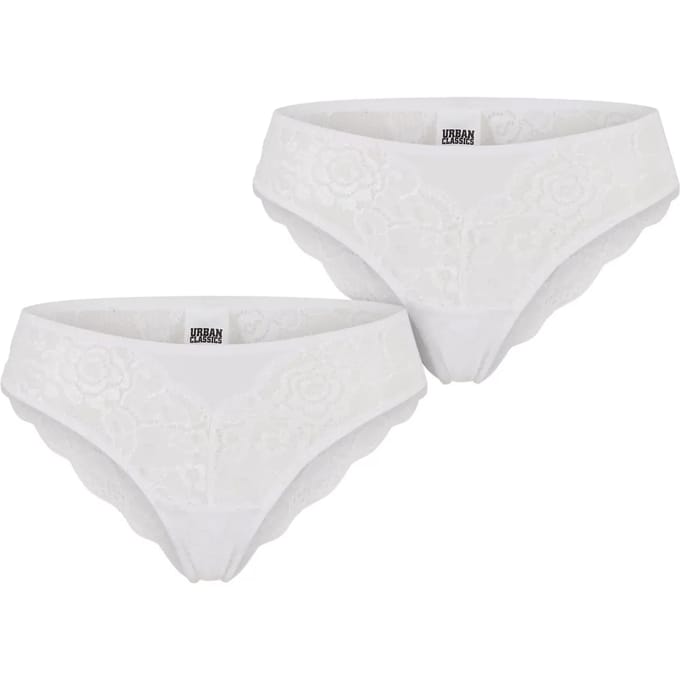 Urban Classics Kanten brazilian slips (Set van 2) Dames Ondergoed - wit - S