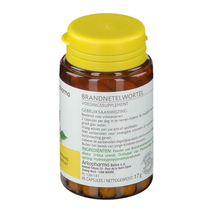 Arkopharma – Brandnetelwortel Speciaal voor het Urinecomfort van Mannen - 45 Capsules 2 per Dag