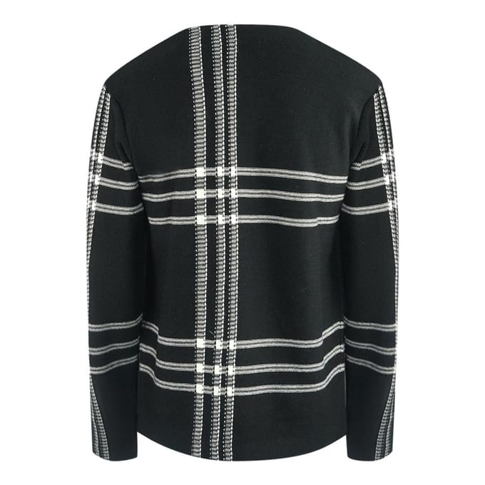 Fred Perry Tartan trui voor volwassenen (Zwart, Wit)