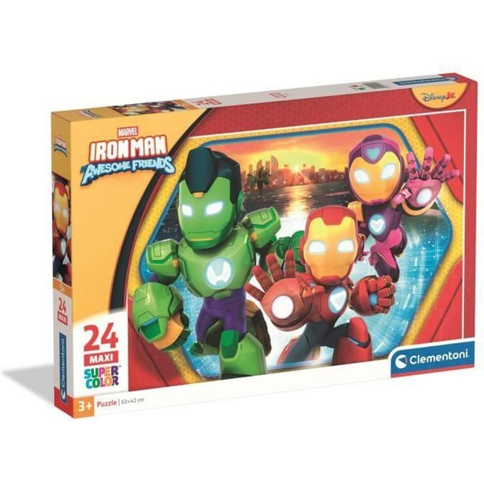 Clementoni - Puzzel - 24 Stukjes - Ironman and his Awesome Friends - Kinderpuzzel -vanaf 3 jaar