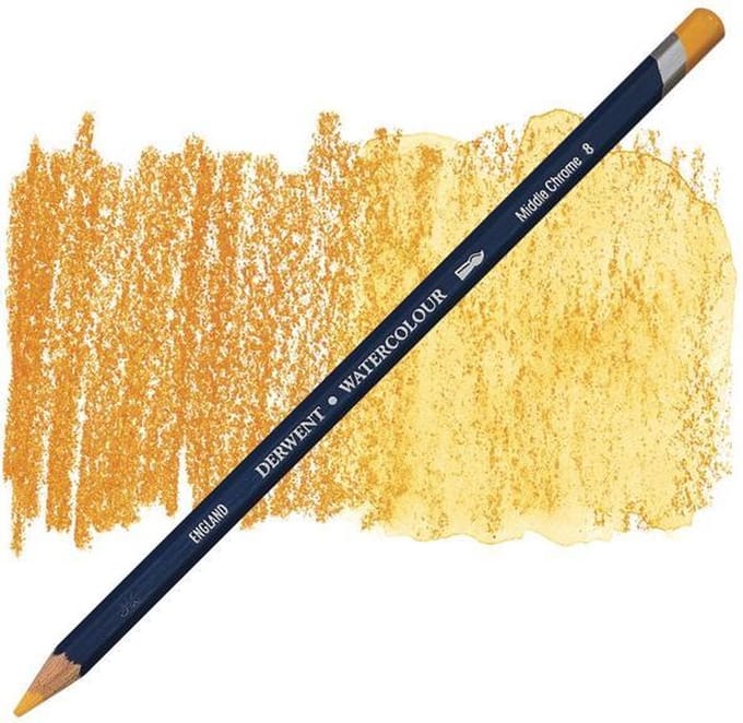 Derwent Watercolour Potlood - Middle Chrome 8