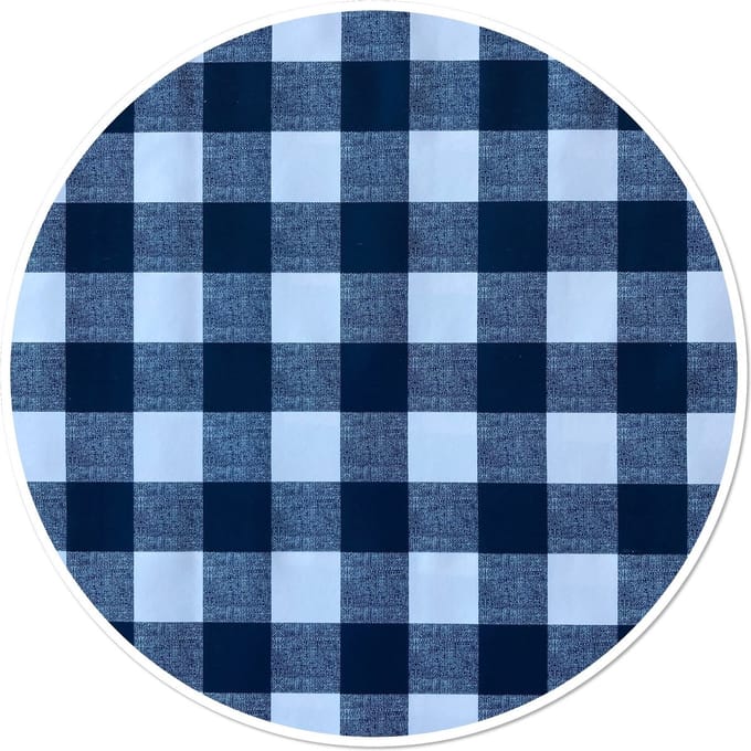 Tafelzeil rond ruit blauw - 160cm