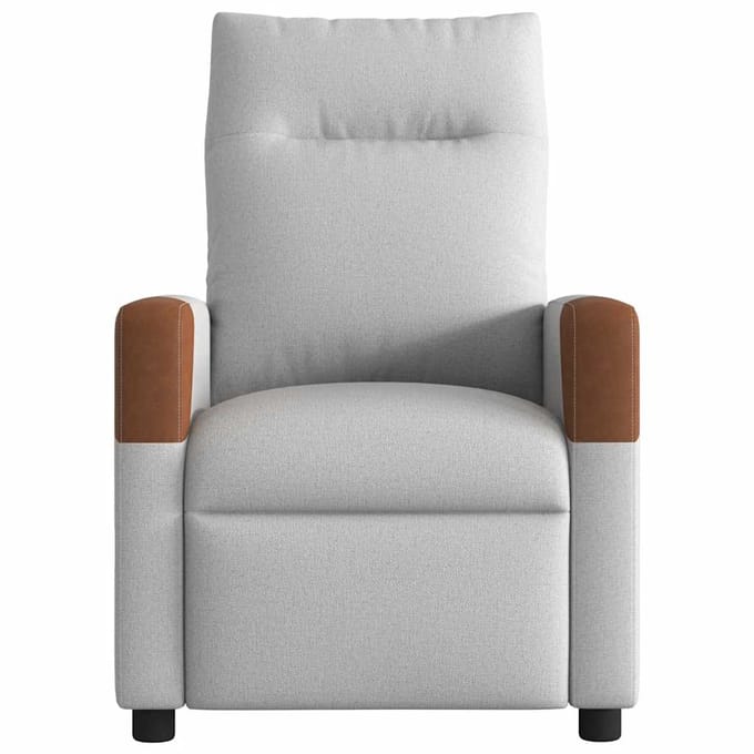 vidaXL - Fauteuil - verstelbaar - stof - wolk - grijs
