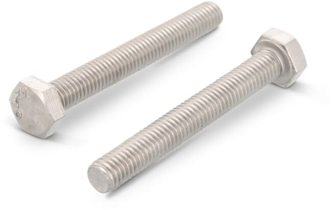 (6 STUKS) M8x120 TAPBOUT ZESKANT RVS-A2-70 (AISI 304) DIN 933 (ISO 4017)
