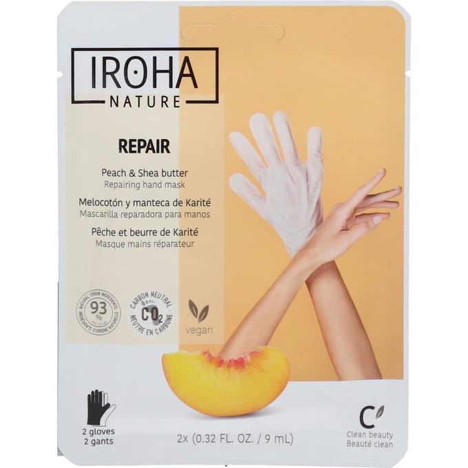 IROHA NATURE - Gants masque mains réparateurs 2 unités