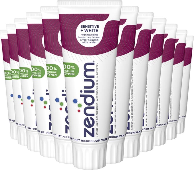 Zendium - Tandpasta - Sensitive+White - 12 x 75 ml