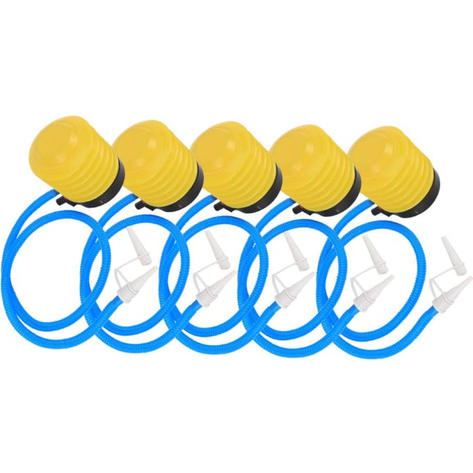 5 STUKS Gele Voetluchtpomp 4,5 Inch Plastic Bruiloft Festivals Ballon Yogabal Opblazer yellow