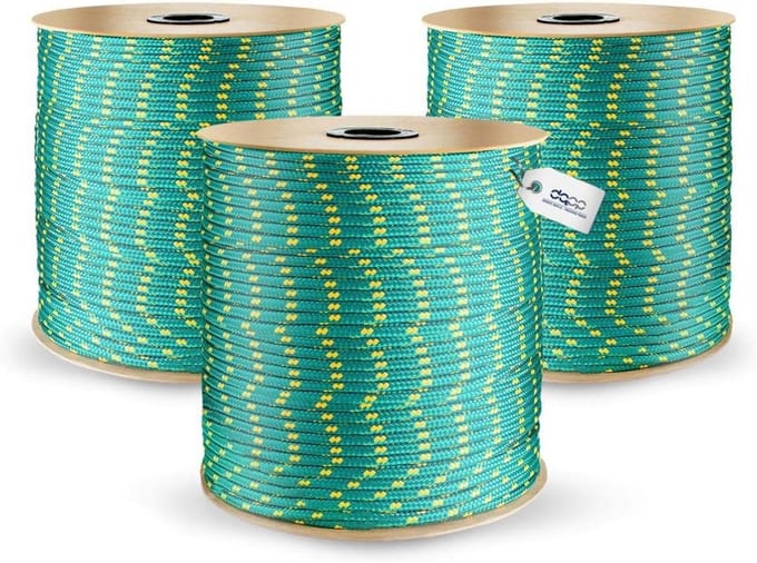 Gevlochten Polypropyleen Touw 2mm 30 Meter Groen Met 82kg Draagvermogen